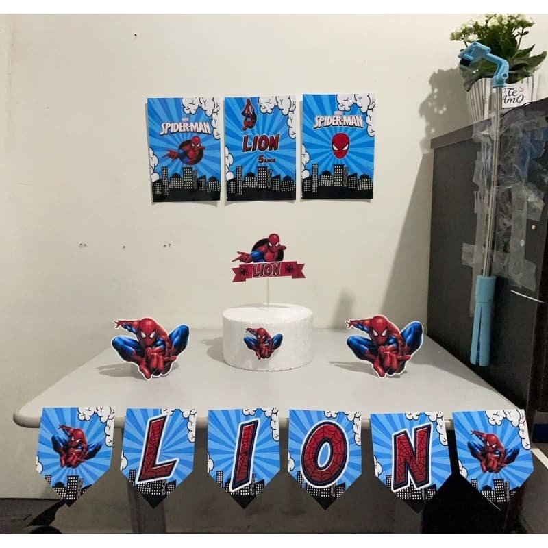KIT FESTA HOMEM ARANHA -FAZEMOS TODOS OS TEMAS-  SÓ UM BOLINHO- PEGUE E MONTE