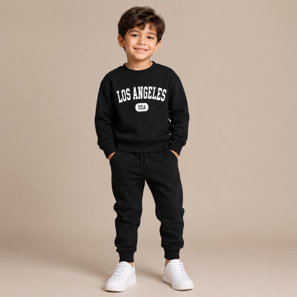 Conjunto Moleton Infantil  Careca Flanelado Los Angeles Estiloso e Quentinho]