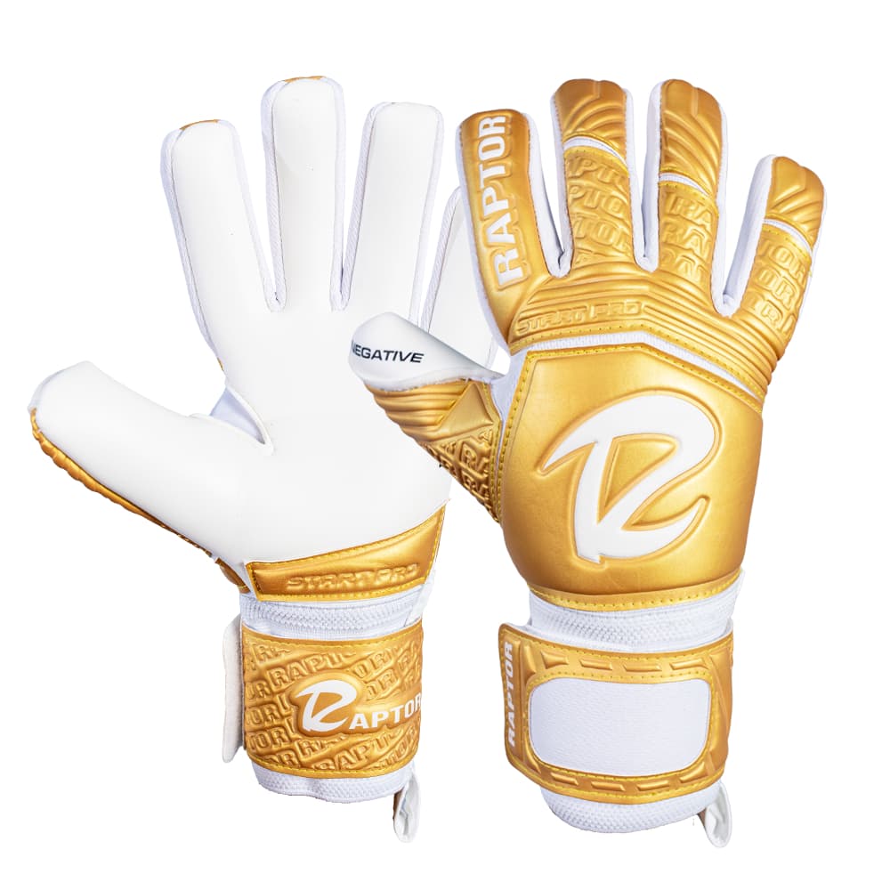 Luva de Goleiro Profissional Raptor Start Pro Negative Gold Edition + Personalização Grátis
