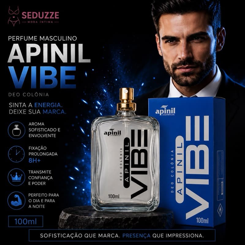 Deo Colônia Perfume Masculino Vibe 100ml Apinil