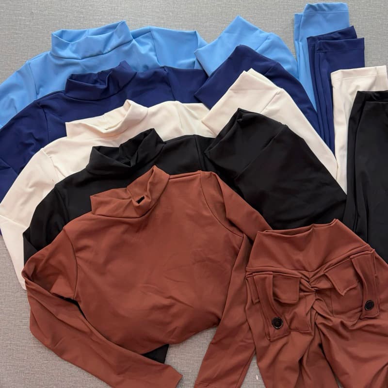 conjunto ceoped manga longa com costas abertas e regulagem calça com empina bumbum