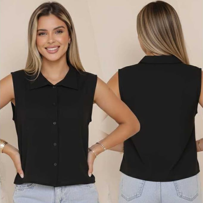 Blusa Regata Alça Larga Feminino Viscolinho Premium leve confortável e moderna. Tamanho M G GG.