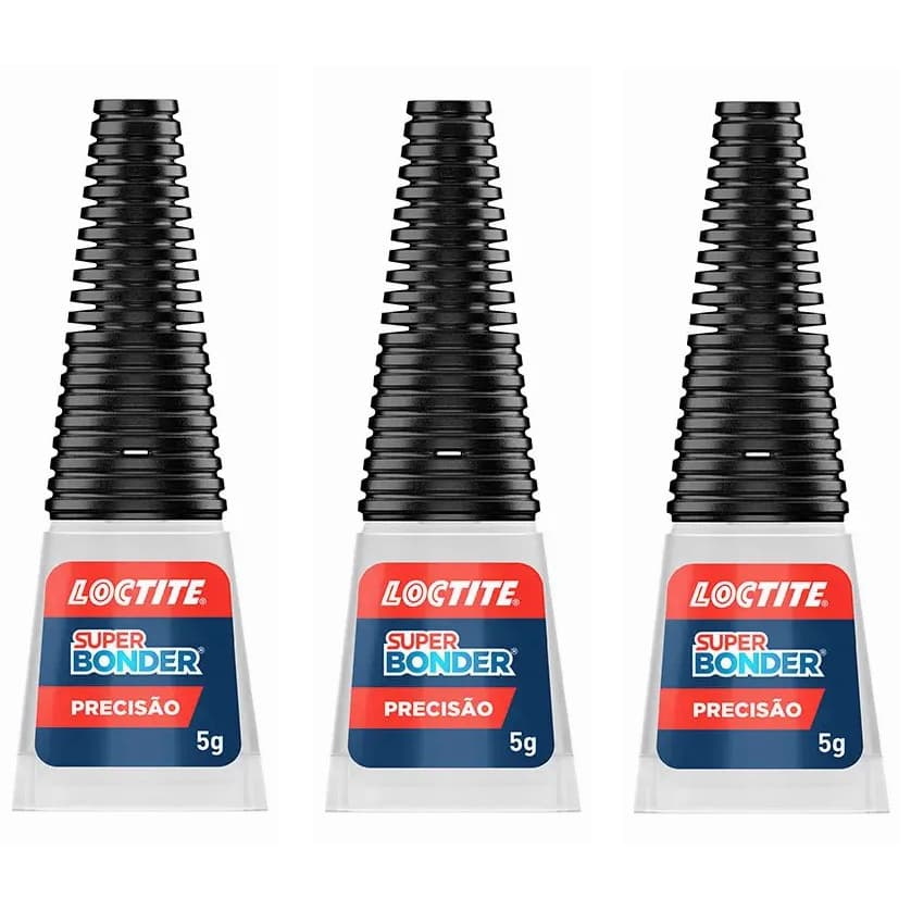 KIT 3 unidades Super Cola Bonder 5gr Precisão Original