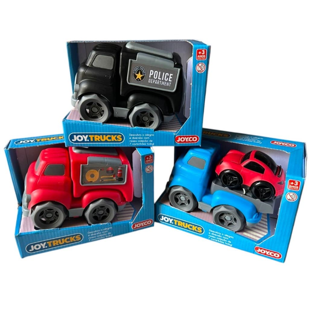 Carro de Brinquedo Menino Carrinho infantil Polícia, Bombeiro e Caminhão Mini Carro Plataforma