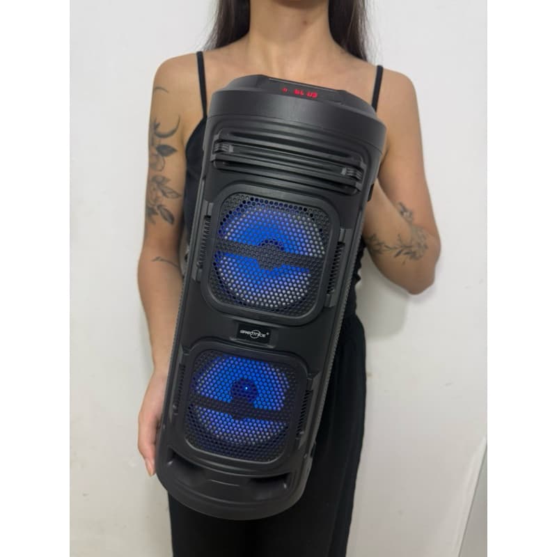 caixinha de som com microfone sem fio 5000w 45cm envio imediato