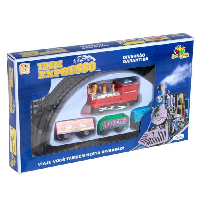 Trem Expresso Infantil 11 Peças com Trilho Oval – Diversão e Imaginação para os Pequenos! 🚂✨