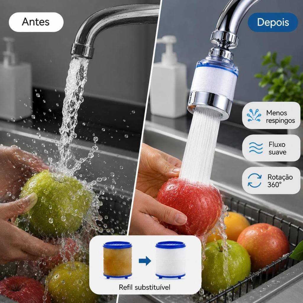 Faucet Water Filter Remove Chlorine Heavy Metals Filtered Showers Hard Bath Head Purifier