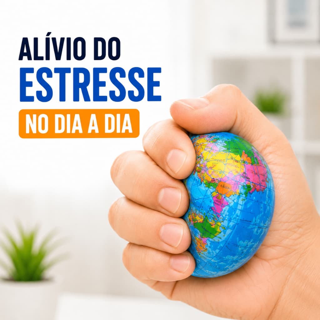 Bolinha Anti Estresse Squishy Globo Terrestre Mapa Múndi Macia Apertável Sensorial