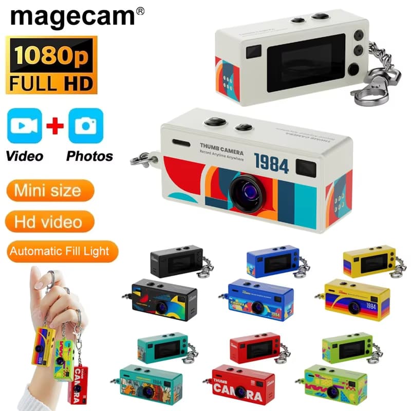 Câmera De Polegar Portátil 1080P HD Grande Angular Pingente Fotografia Cam Presente Para Crianças