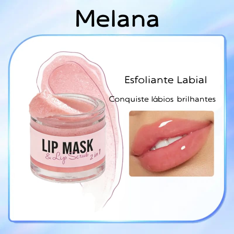 Máscara e Esfoliante Labial Melane 2 em 1