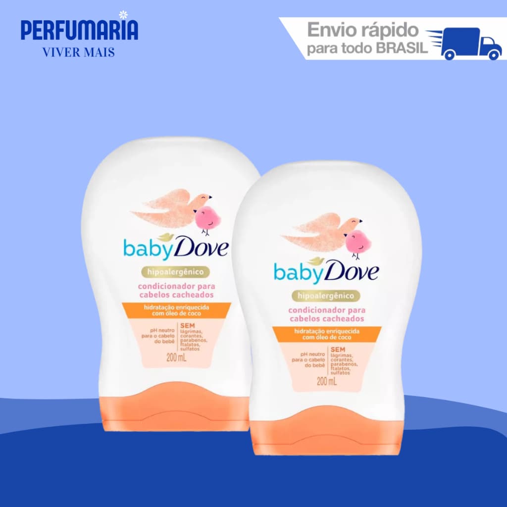 Kit C/2 Condicionador Baby Dove Cabelos Cacheados 200ML