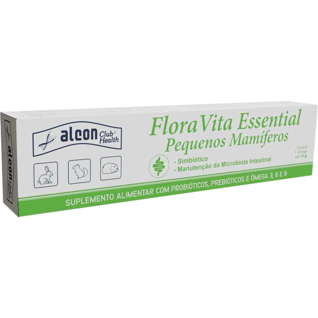 Suplemento Alcon Club Health FloraVita Essential Pequenos Mamíferos 6g