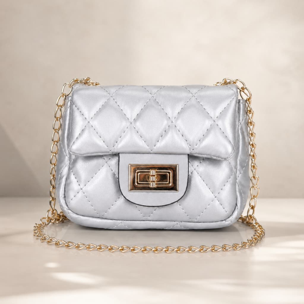 Bolsa Feminina Mini Bag Pequena Transversal Alça Corrente Casual Elegante Premium