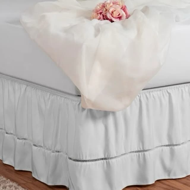 Saia Cama Box Conjugada Queen 1.98x1.58x0.35 Cinza