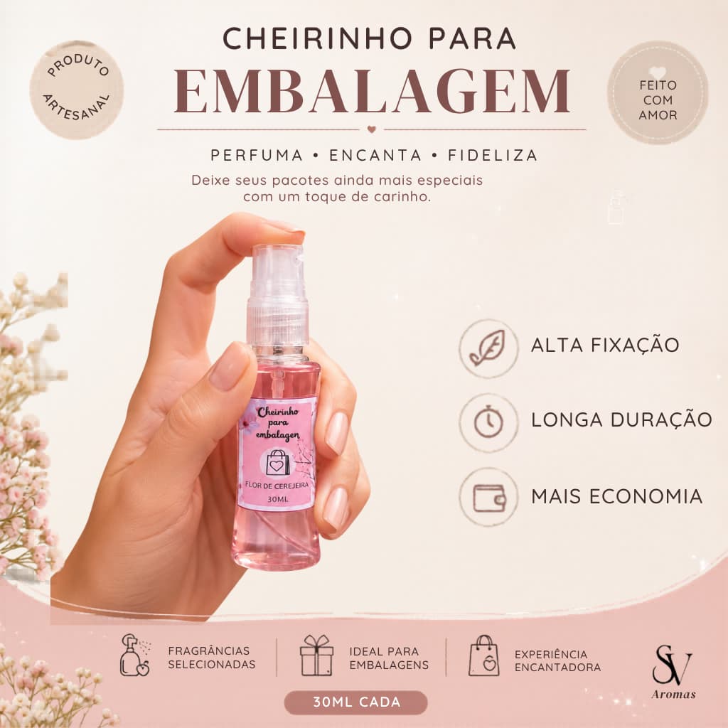 Cheirinho para Embalagem Papel, Loja, Caixa, Ecommerce, Perfume de Encomenda, Essencia, Alta Fixação