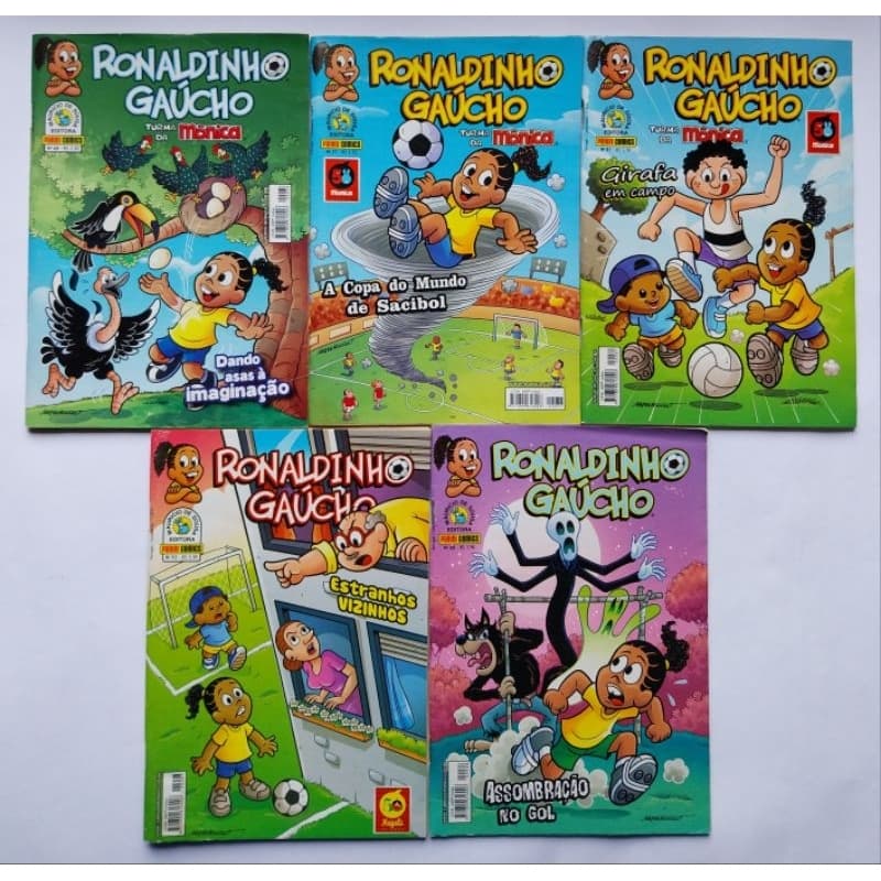 Kit 5 Gibis Ronaldinho Gaúcho Panini Comics