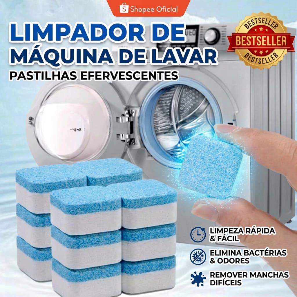Kit Limpador Pastilha de máquina de lavar roupa, comprimido efervescente sólido para remover manchas