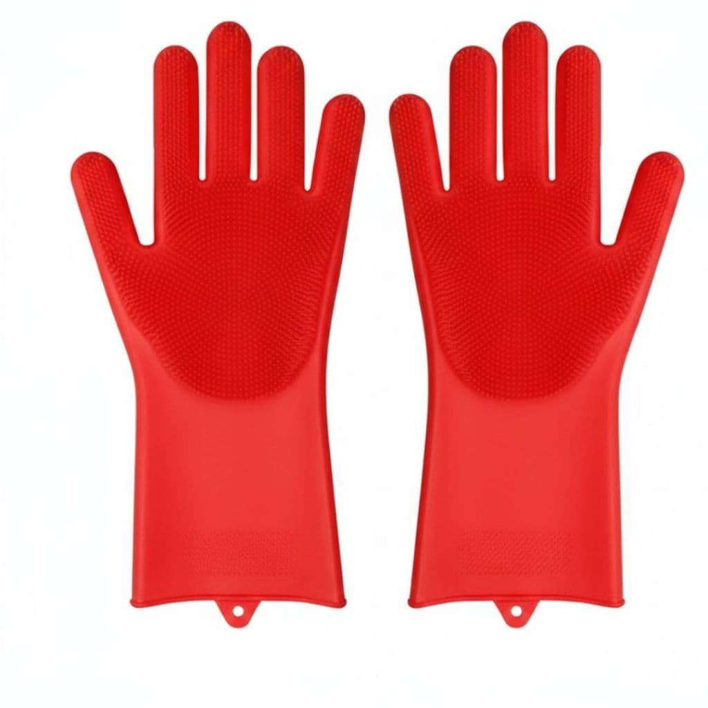 Luva de Silicone Multiuso Lava Louça e Pet para Donas de Casa e Faxina Prática na Cozinha e Banheiro Resistente Térmica