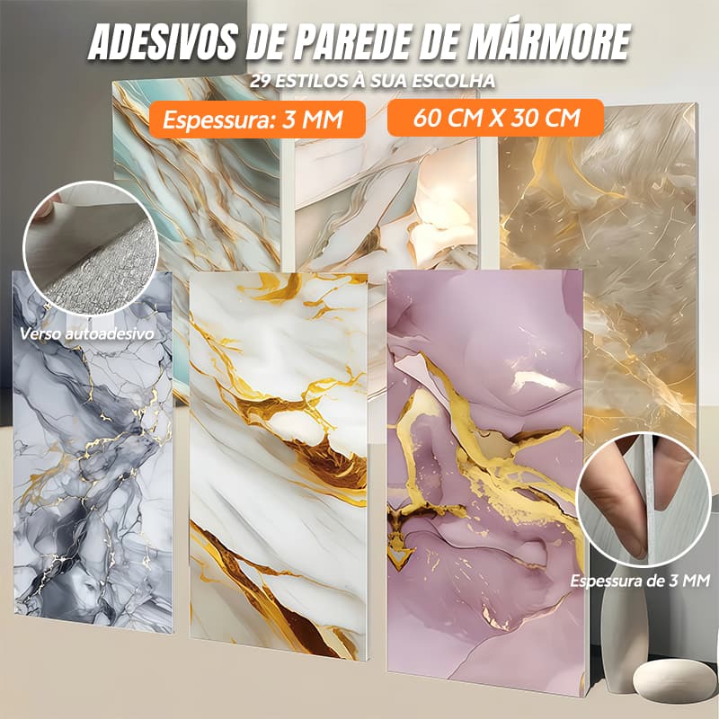50/100 Peças Placas Adesiva 3D Mármore De Parede Relevo Lavável 60cm × 30cm Decoração Para Casa