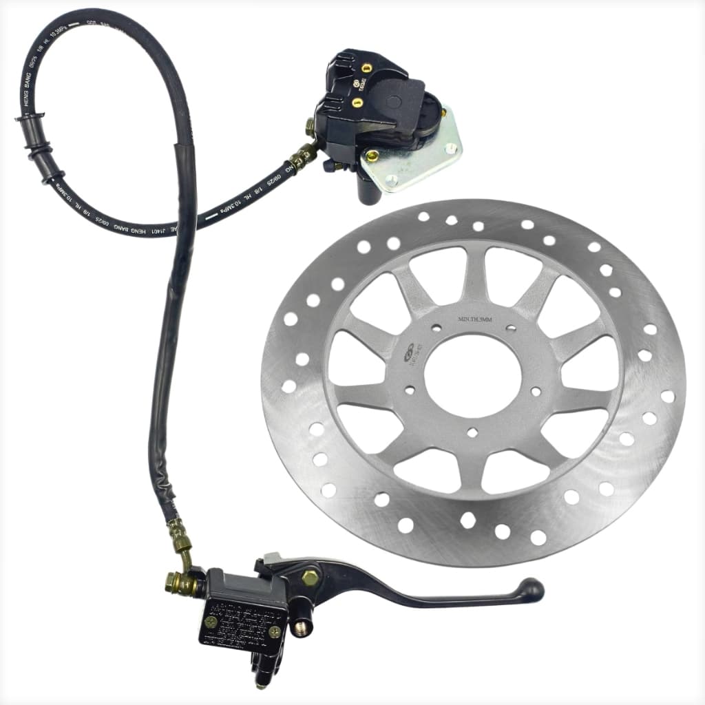 Kit Sistema De Freio A Disco Completo Honda Cg Titan 125 2000 A 2008 Disco Burrinho Pinça Mangueira