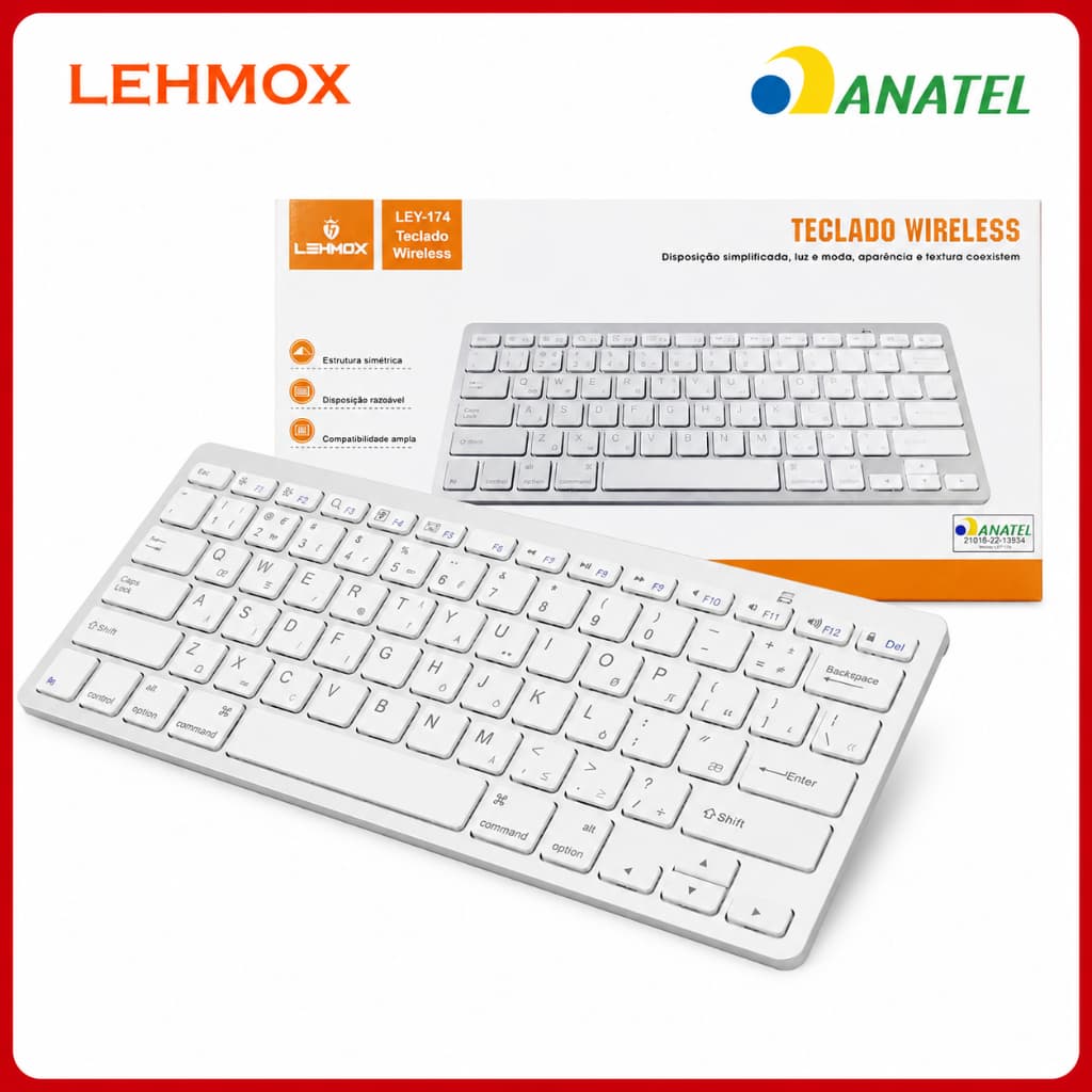 Teclado Sem Fio Bluetooth Portátil Universal Original Lehmox