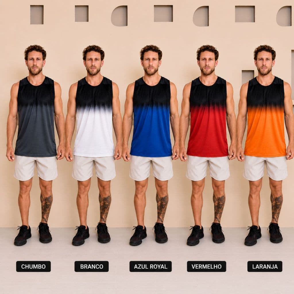 Regata-Camiseta DRYFIT Sublimada Dgrade Masculina Esportiva Para Atividades Fisicas-footbal Carnaval