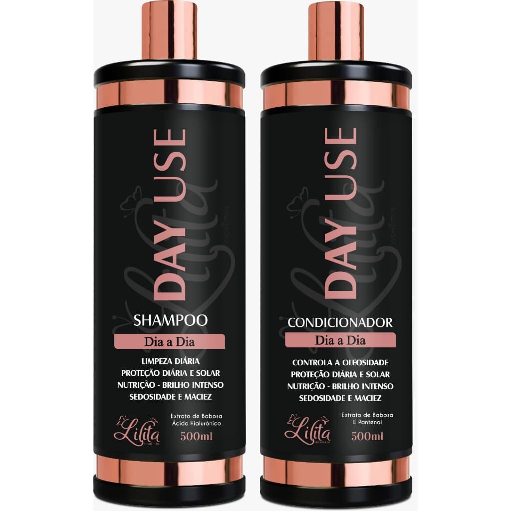 Shampoo e Condicionador Day Use 500 ml os melhores cuidados pro seus cabelos