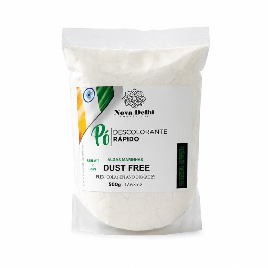 Pó Descolorante White Plex Branco Profissional - Efeito Rápido 500gr Nova Delhi