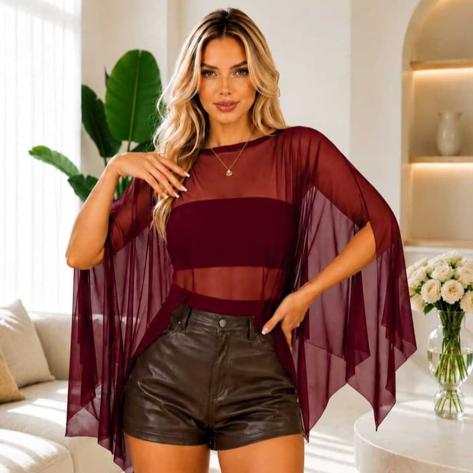 conjunto feminino 2 pecas bata e tule lançamento  tendencia tamanho únicotecido suplex