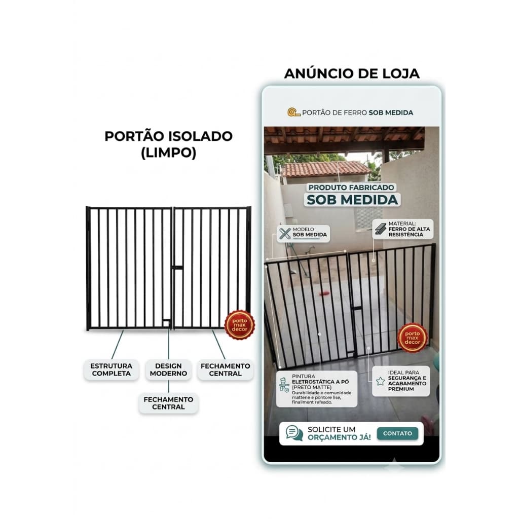 Portão Em Ferro Direto Da Fábrica - Produzimos Sob Medida
