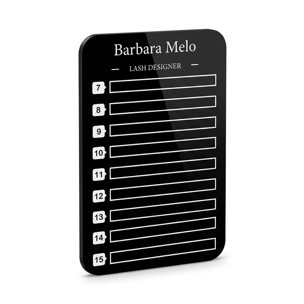 Kit 2 Placas De Acrílico Extensão De Cílios Personalizada Lash Designer Suporte Premium