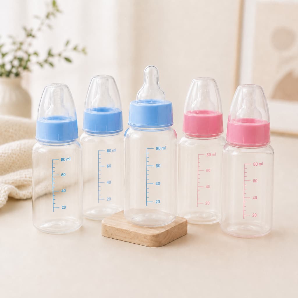 Kit Mamadeira Copo com bico de silicone 6un Chuquinha 80ml