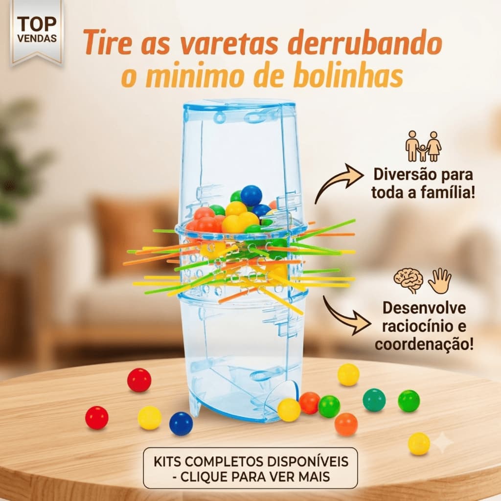 Jogo Educativo Pedagógico Interativo Tira Pega Vareta Brinquedo Infantil Tira Palitos