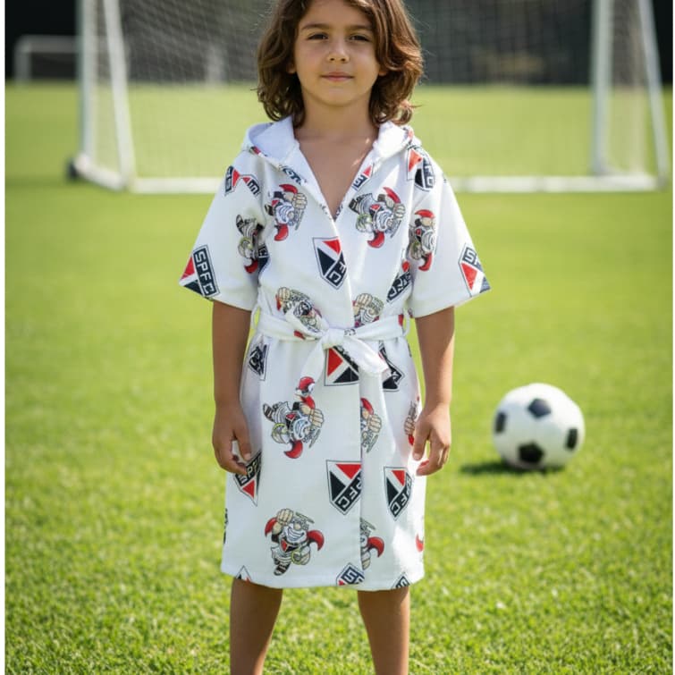 Roupão Atoalhado - Time , Futebol, Timão, Torcida, Infantil e Juvenil