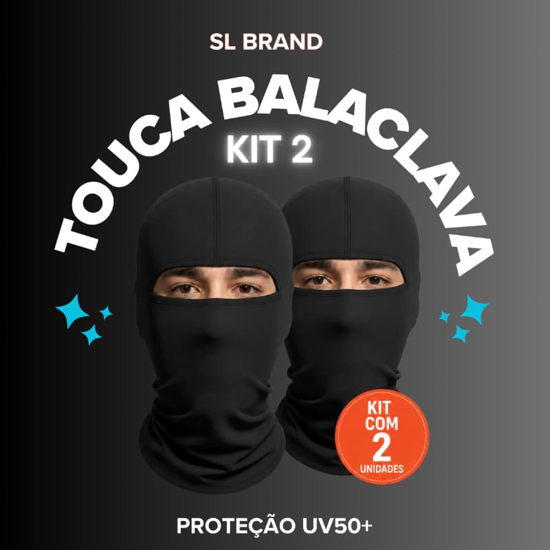 Kit 2 Touca Balaclava Ninja Proteção Uv50+ Térmica Bandana Ciclismo Motociclista Envio rápido