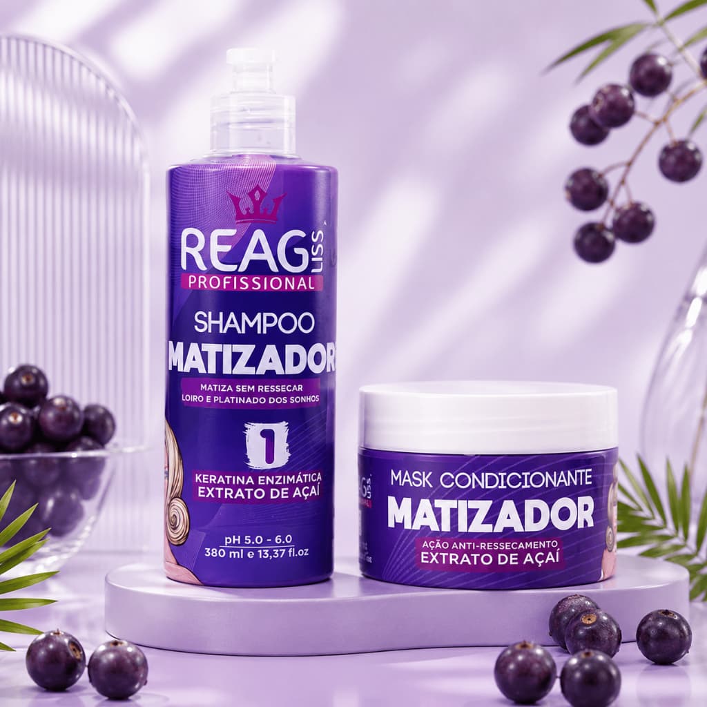 Kit Matizador – Neutralização, Hidratação e Brilho para Loiros - Reagliss