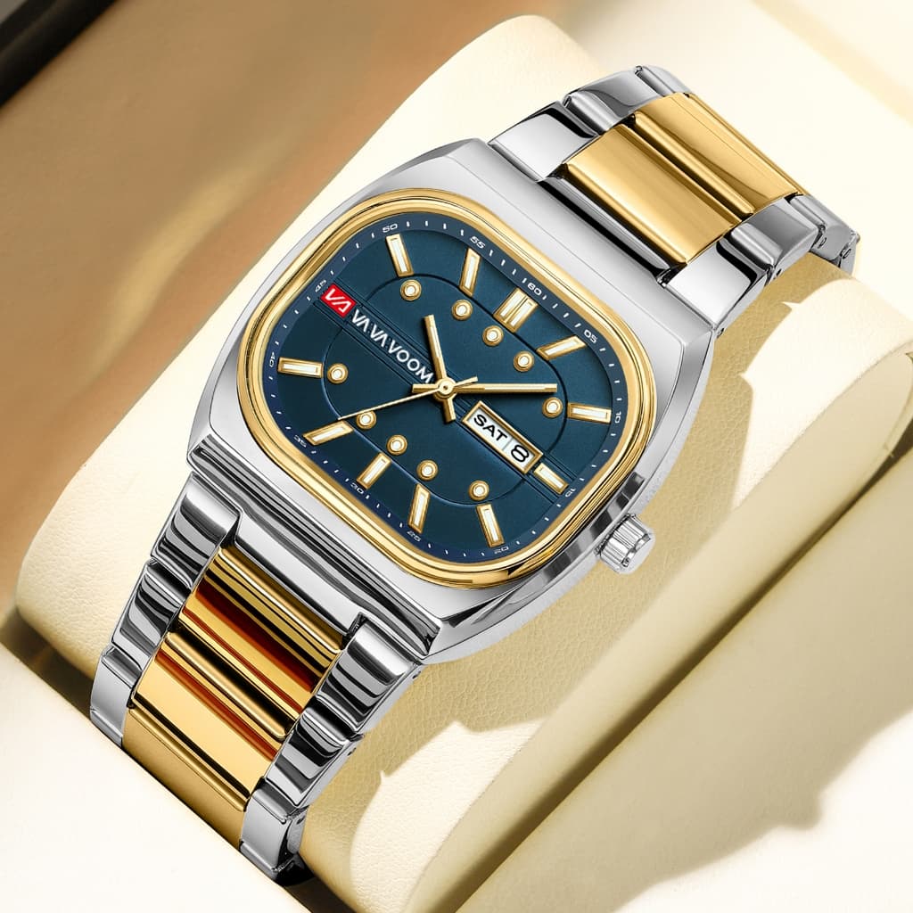 Men's Stainless Steel Watch, Waterproof, Quartz, Automatic Movement, Luxurious and Durable. The best gift.