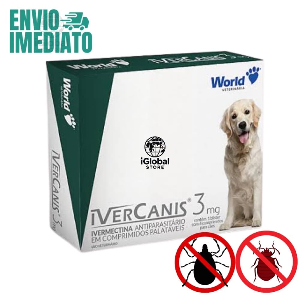 Remédio para pulgas, carrapatos, sarna e vermes em shih-tzu e maltes 3,75kg a 15kg