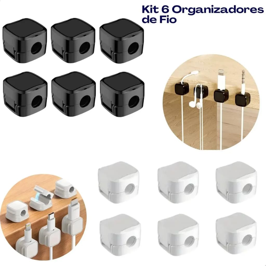 Clip Magnético Organizador Fios Cabos  Casa Mesa
