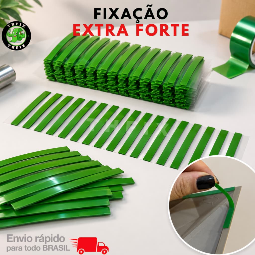 Fita Dupla Face Transparente Extra Forte Grossa Fracionada Ripado Cabeceira Painel MDF PVC Alta Qualidade