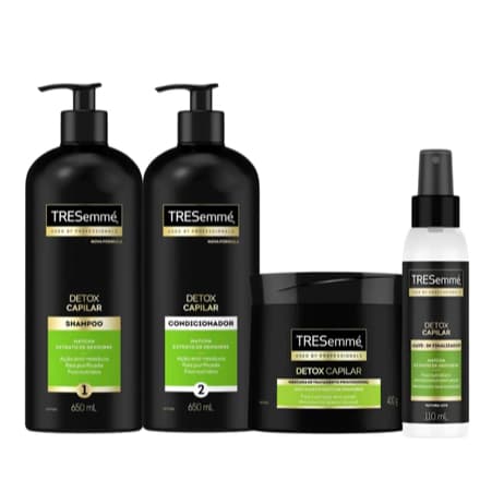 Kit TRESemmé Detox Capilar Shampoo e Condicionador 650ml + Máscara de Tratamento 400g +  Leave-in Capilar