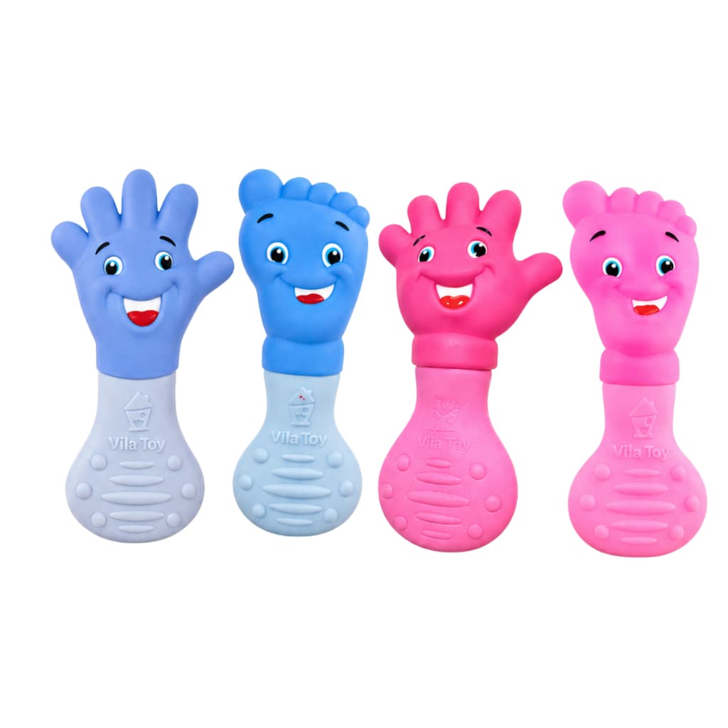 Kit Mordedor para Bebê Macio Massageador Gengiva Alívio Dentição +2 Meses Lavável Mãozinha e Pézinho