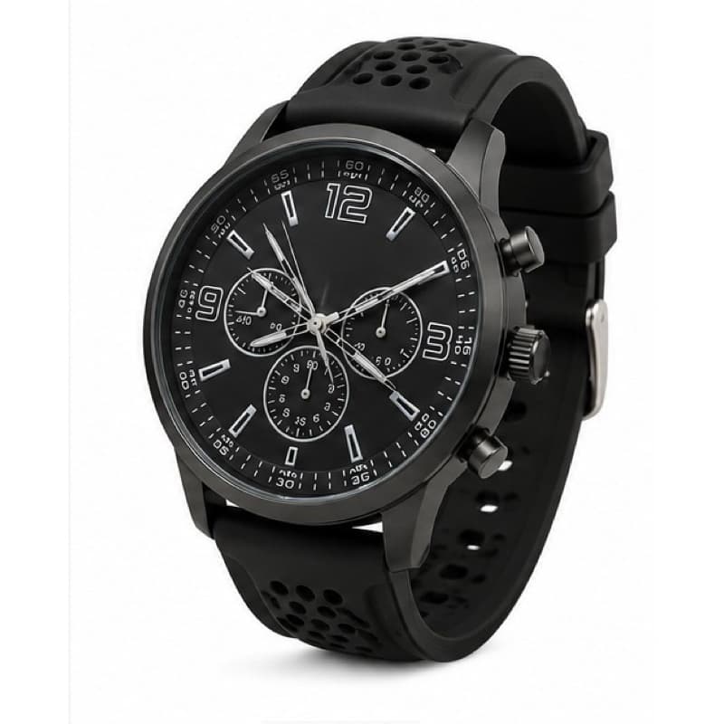 Relógio Masculino Analógico Esportivo Preto Pulseira Silicone Casual Elegante Luxo Quartzo Resistente moderno ..........