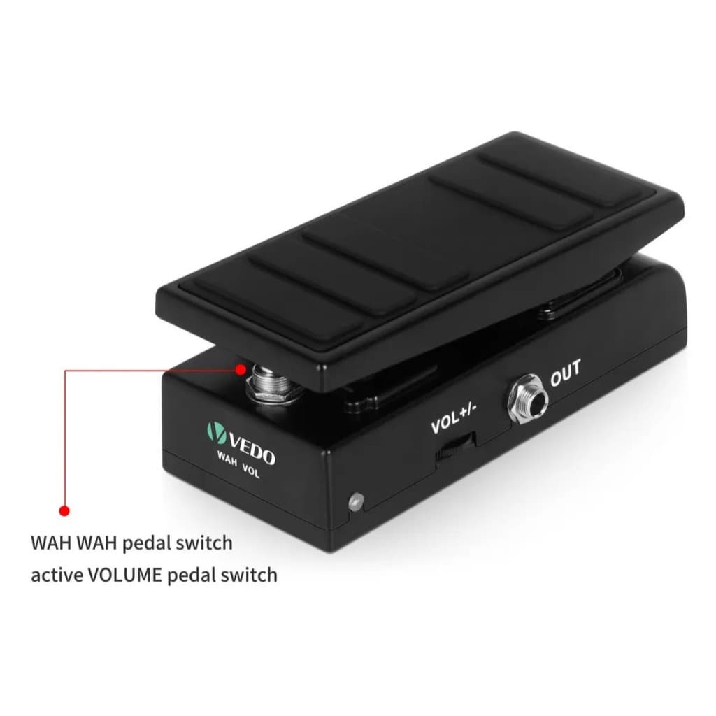 Pedal de Efeitos M-Vave VD-808 Wah e Volume para Guitarra Pedal de Efeitos M-Vave