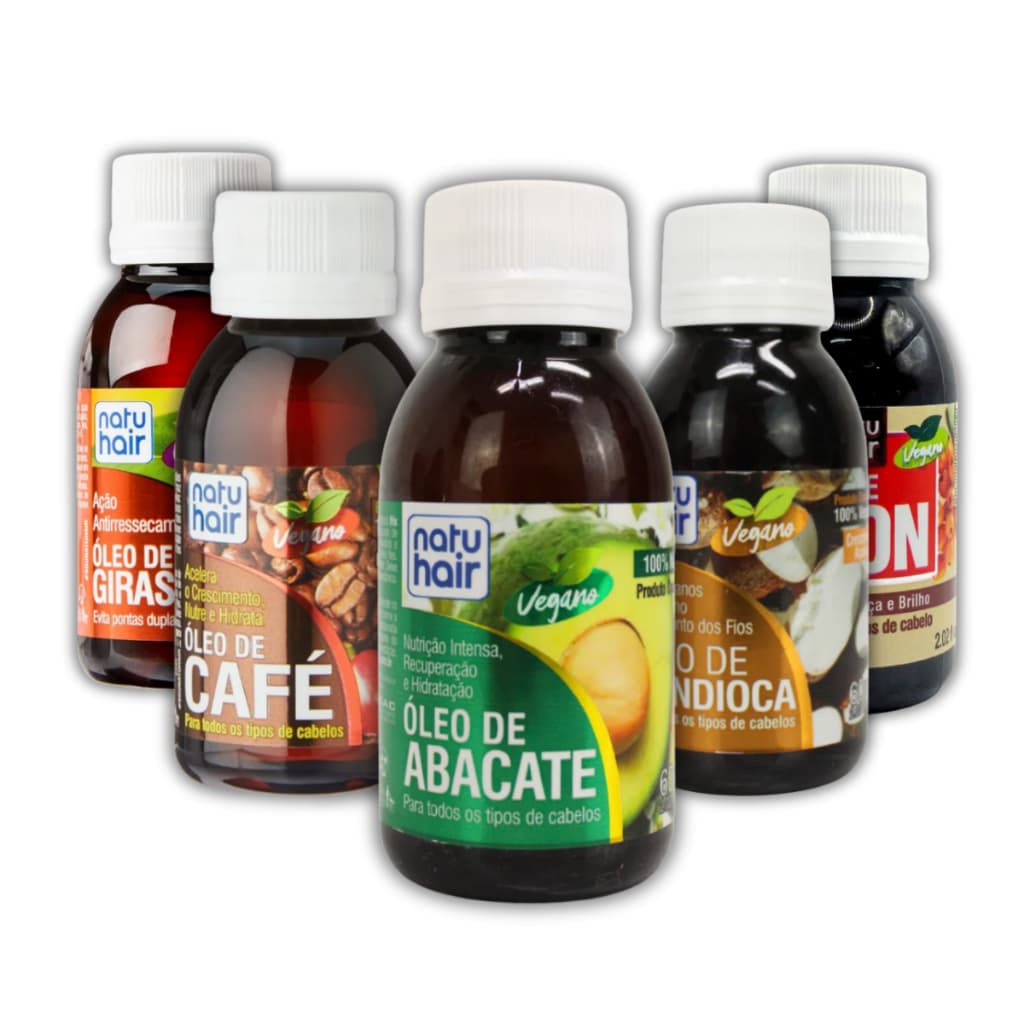 Óleo Terapia Capilar Natuhair 60ml Tratamento Hidratação Crescimento Nutrição Vitaminas