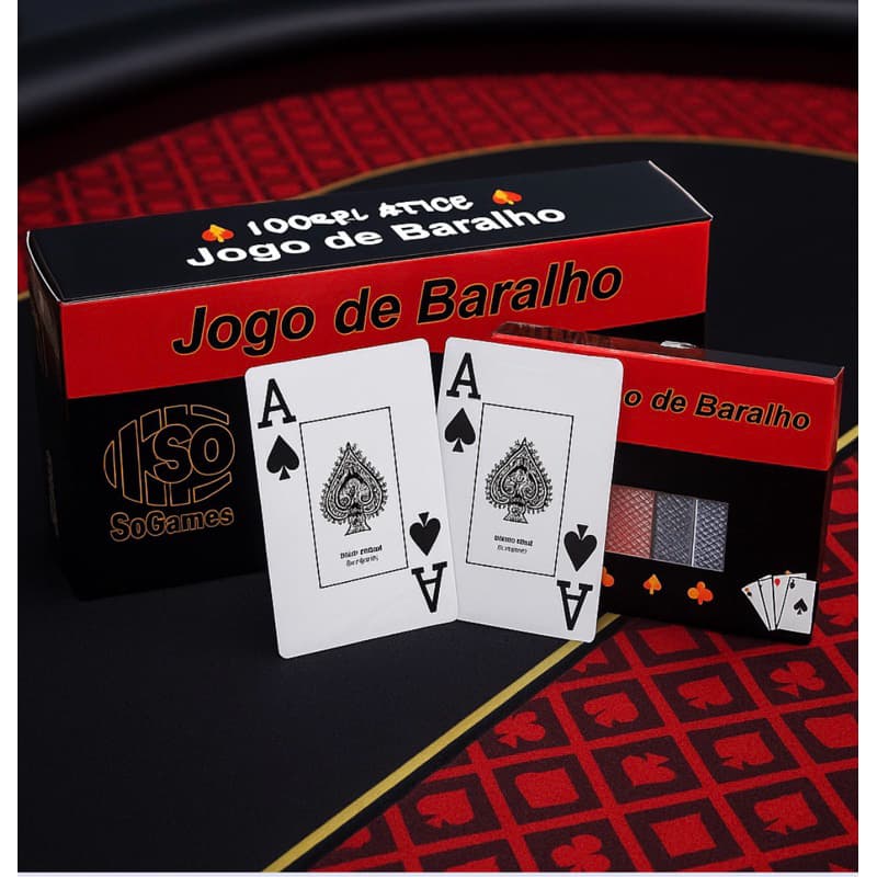 Jogo de Baralho 100% Plástico Premium –  Baralho Resistentes e Laváveis para Poker, Truco, Buraco e Canastra