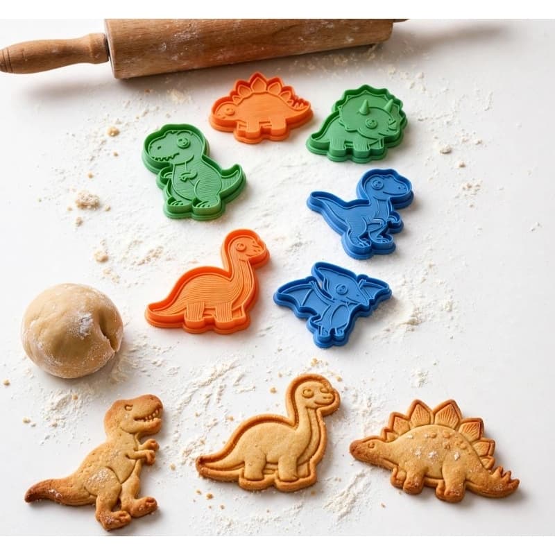 Cortadores de Biscoitos Dinossauro Dino Aventura - Kiit com 6