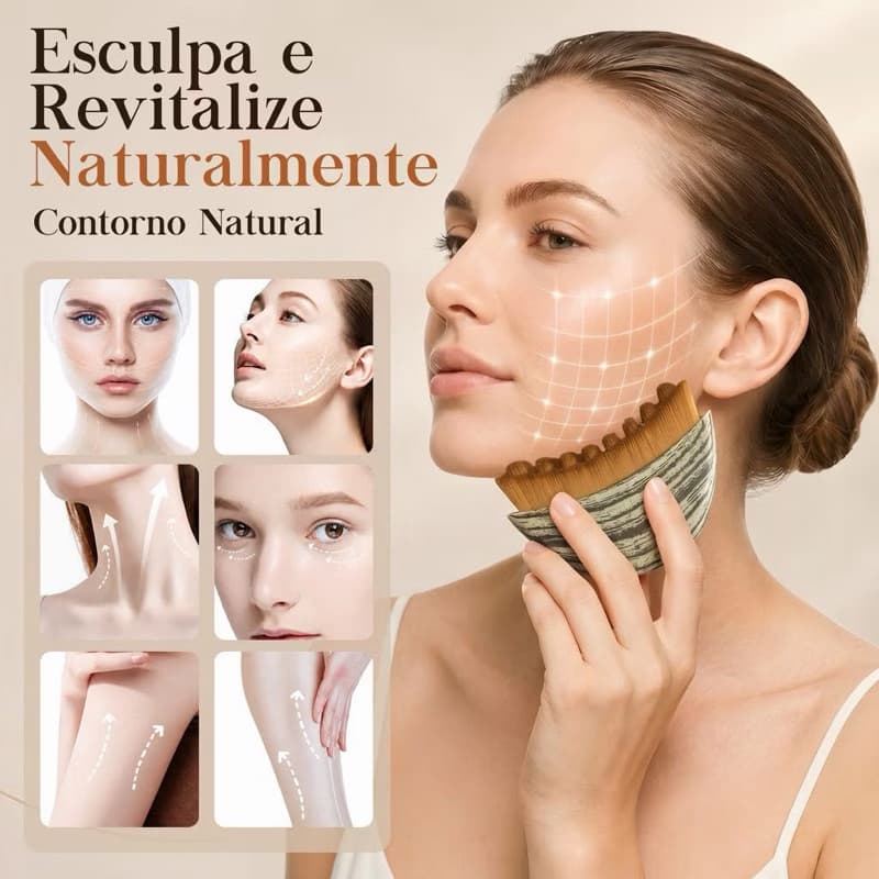 Escova Facial Efeito Lifting de Limpeza Massageadora para Rosto com Cerdas Macias Skincare
