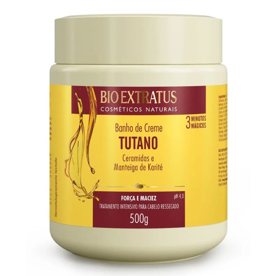 Banho de Creme Tutano e Ceramidas 500g Bio Extratus Força e Maciez Tratamento Cabelos Ressecados (BIO EXTRATUS)