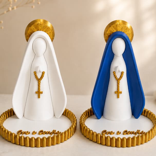 PORTA TERÇO 40 UN NOSSA SENHORA CATÓLICO DECORAÇÃO RELIGIOSA PRESENTE RELIGIOSO ROSÁRIO LEMBRANÇA RELIGIOS
